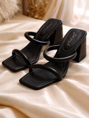 Free people  $128 Women Parker Double Strap Leather Heel Sandals Size 8 NWOT